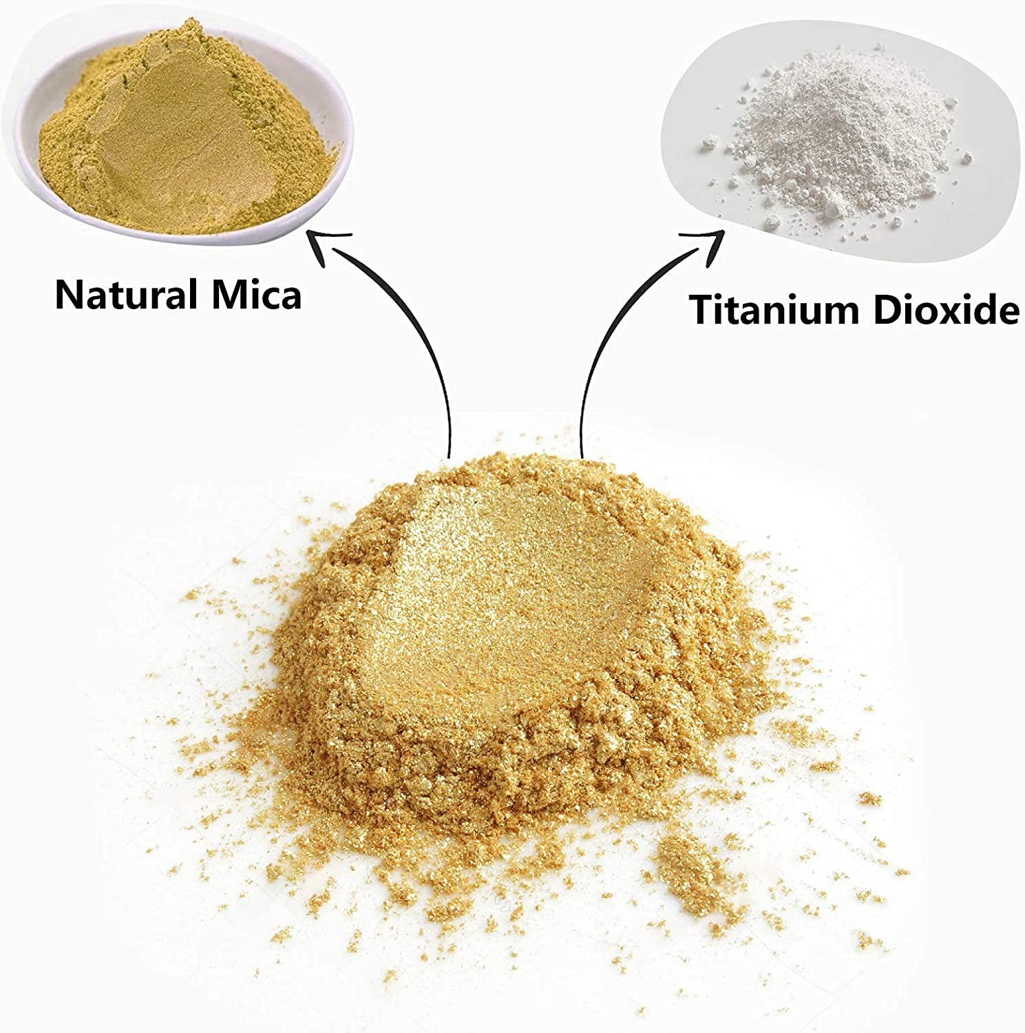 Mica Powder, 30 Color Pigment, Natural Cosmetic Grade Shimmer 30 Bag
