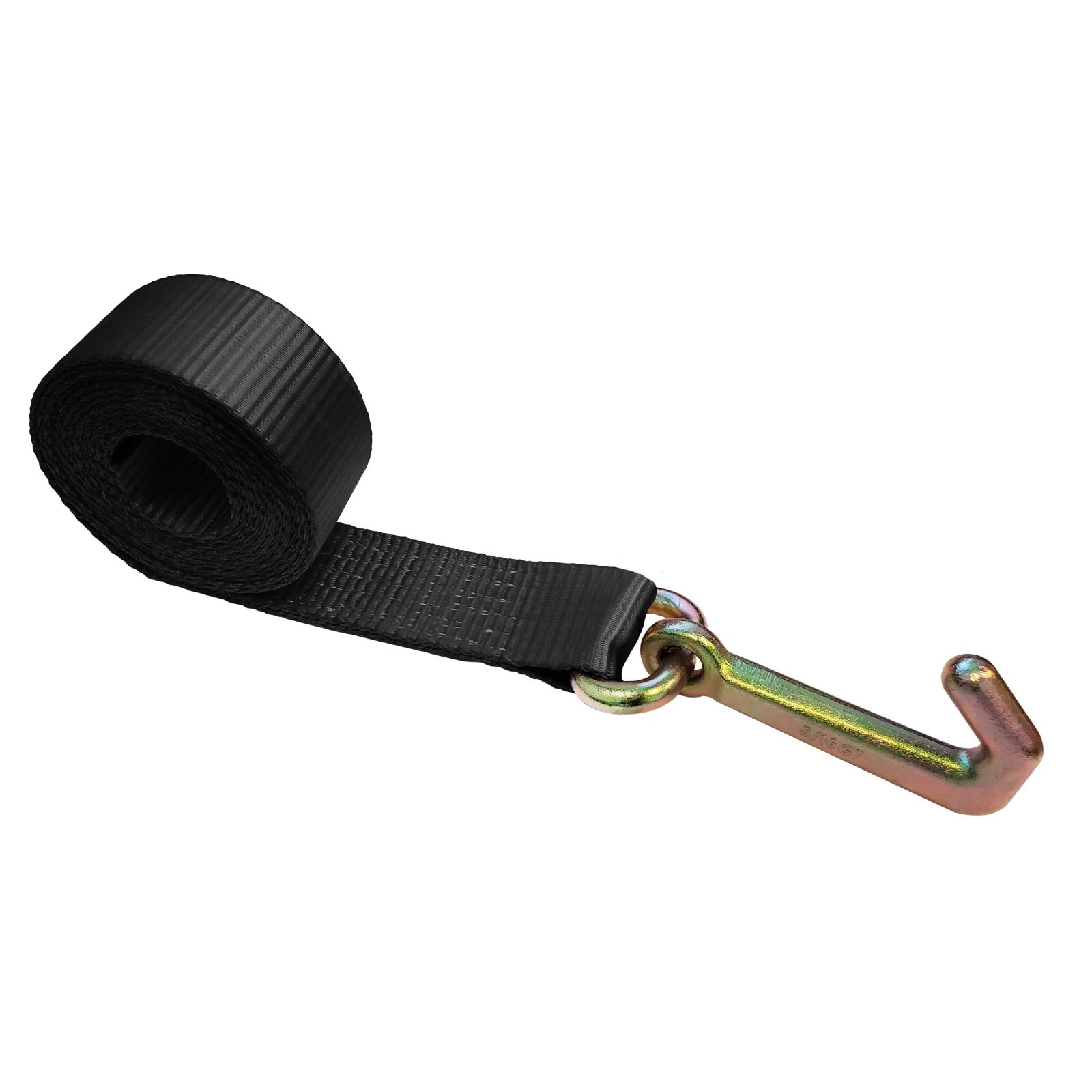 Heavy Duty G70 2″ x 10′ Mini J Hook Towing Trailer Wrecker Lasso Tie Down Strap