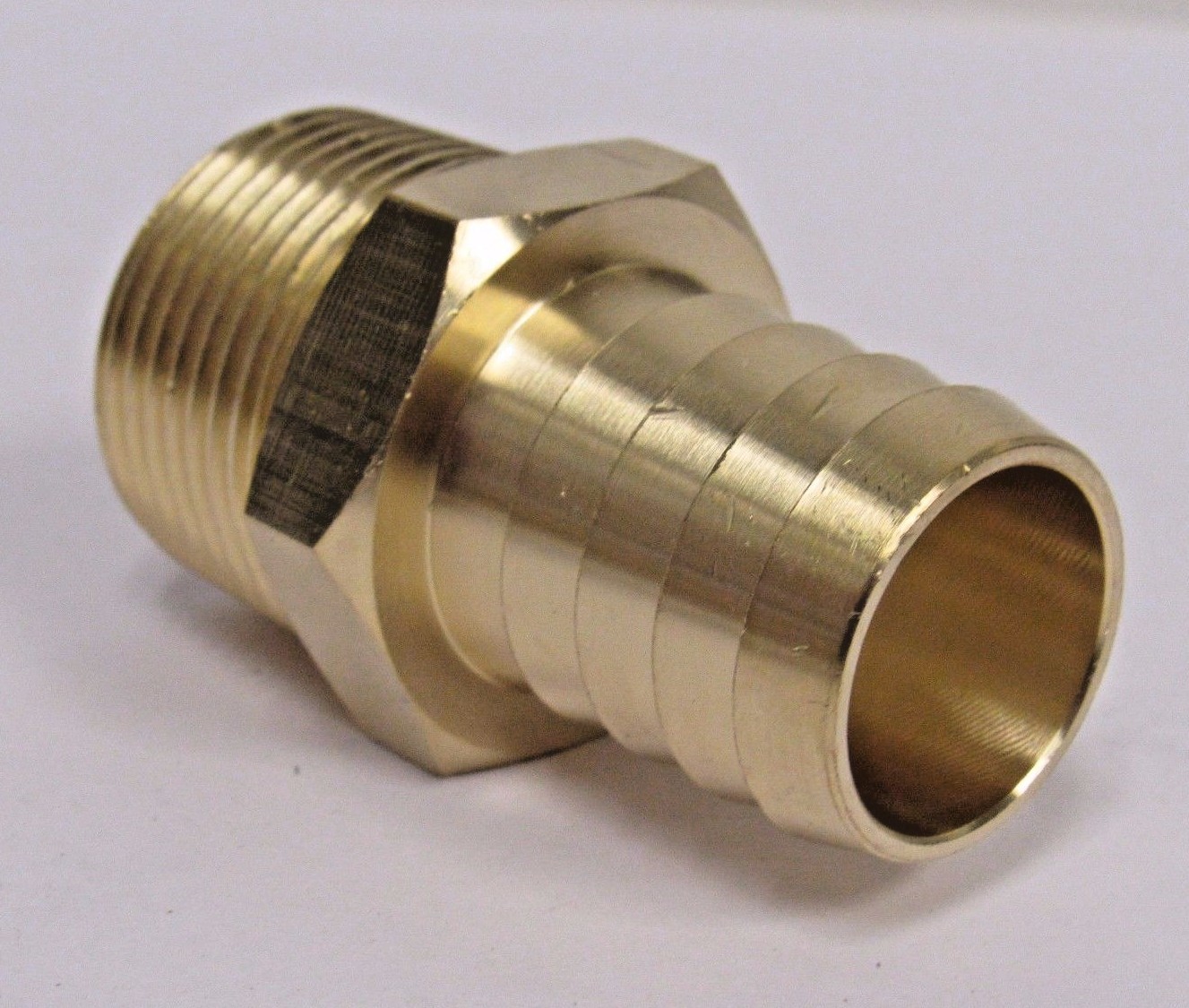 NEW BRASS 1 IN. MNPT X HOSE BARB STRAIGHT FITTING FOR 1 IN. ID HOSE NIB