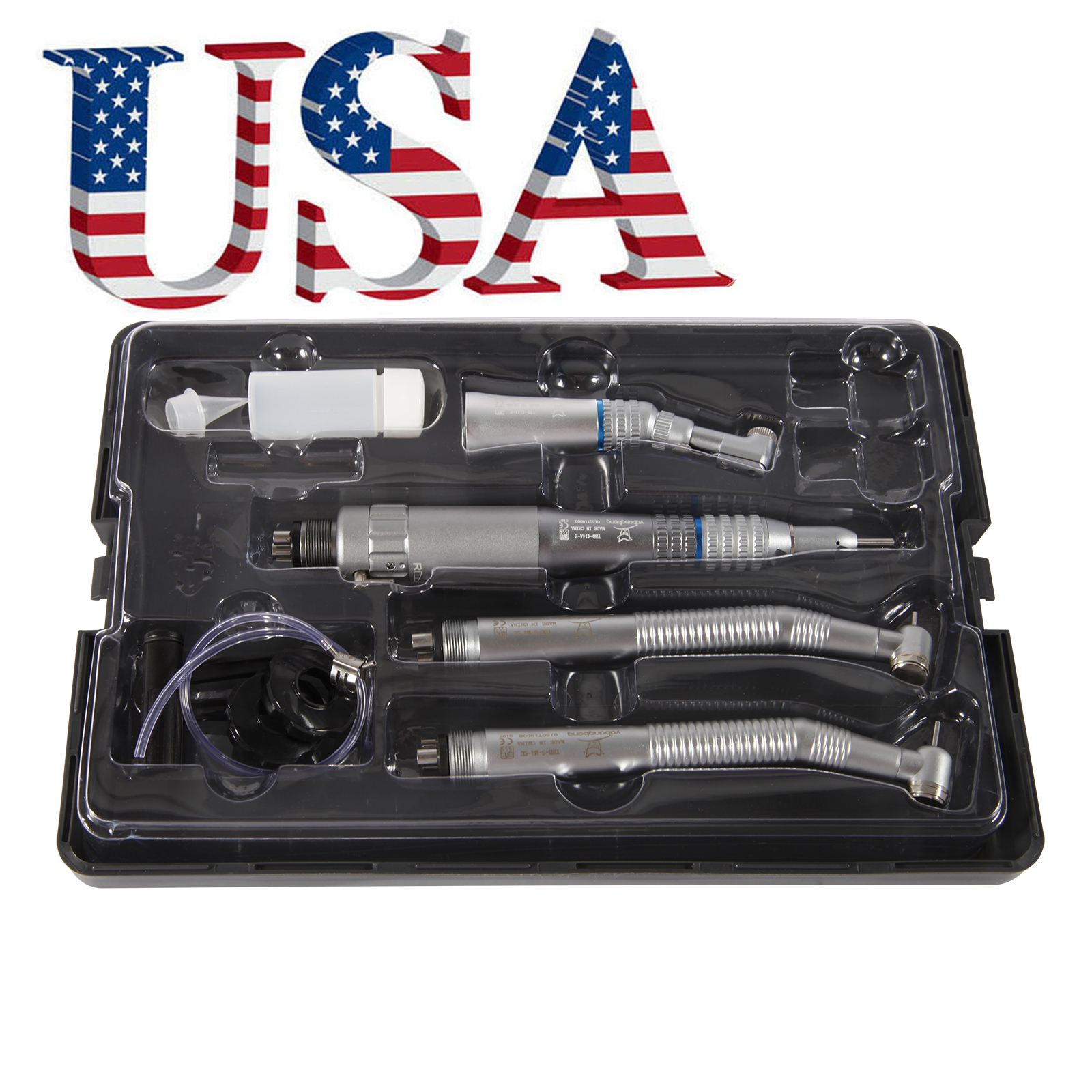 USA NSK Style Dental High & Low Speed Handpiece Kit Turbine 4Hole NEW MX
