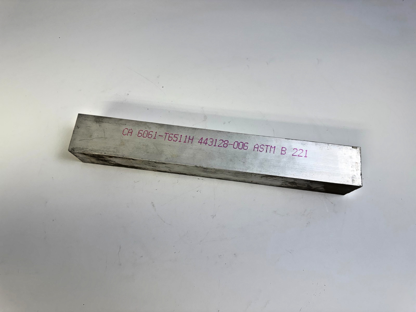 Aluminum Bar Stock 6061-T6511 ASTM B 221 – Approx 14″ x 2″ x 2″