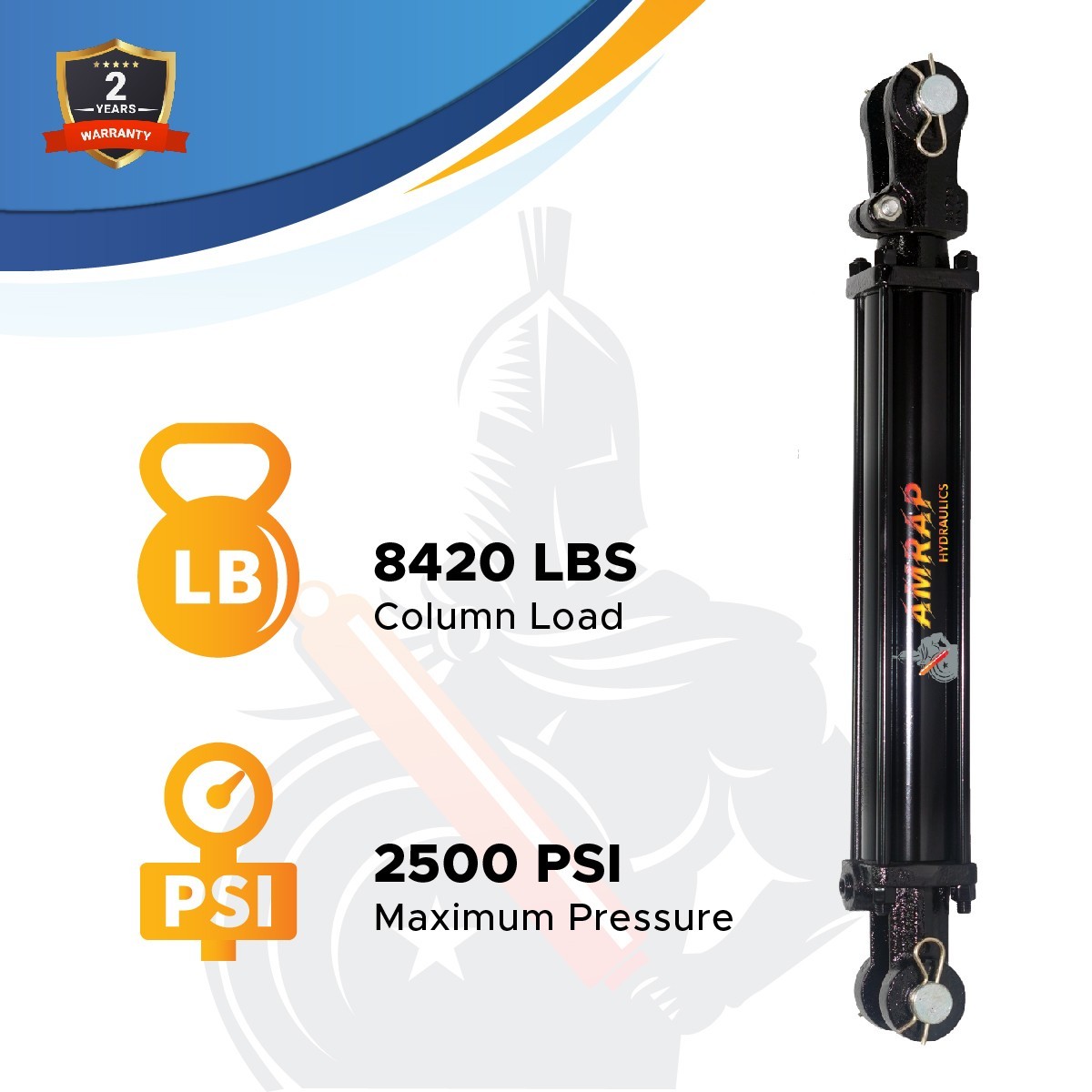 3×24 Hydraulic Cylinder – 3 Bore 24 Stroke Double Acting Tie Rod Cylinder