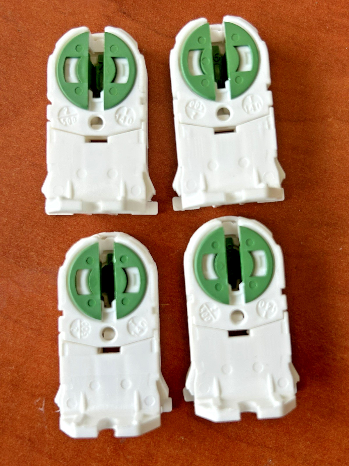 (4) Stucci T5 LED Fluorescent Lamp Holder Tombstone Medium Bi-Pin Socket, NEW