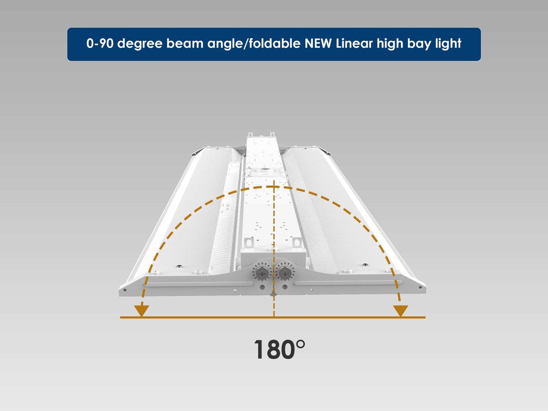 Led Linear High Bay Foldable Light 300W 45000LM 5000K Warehouse Garage Lighting