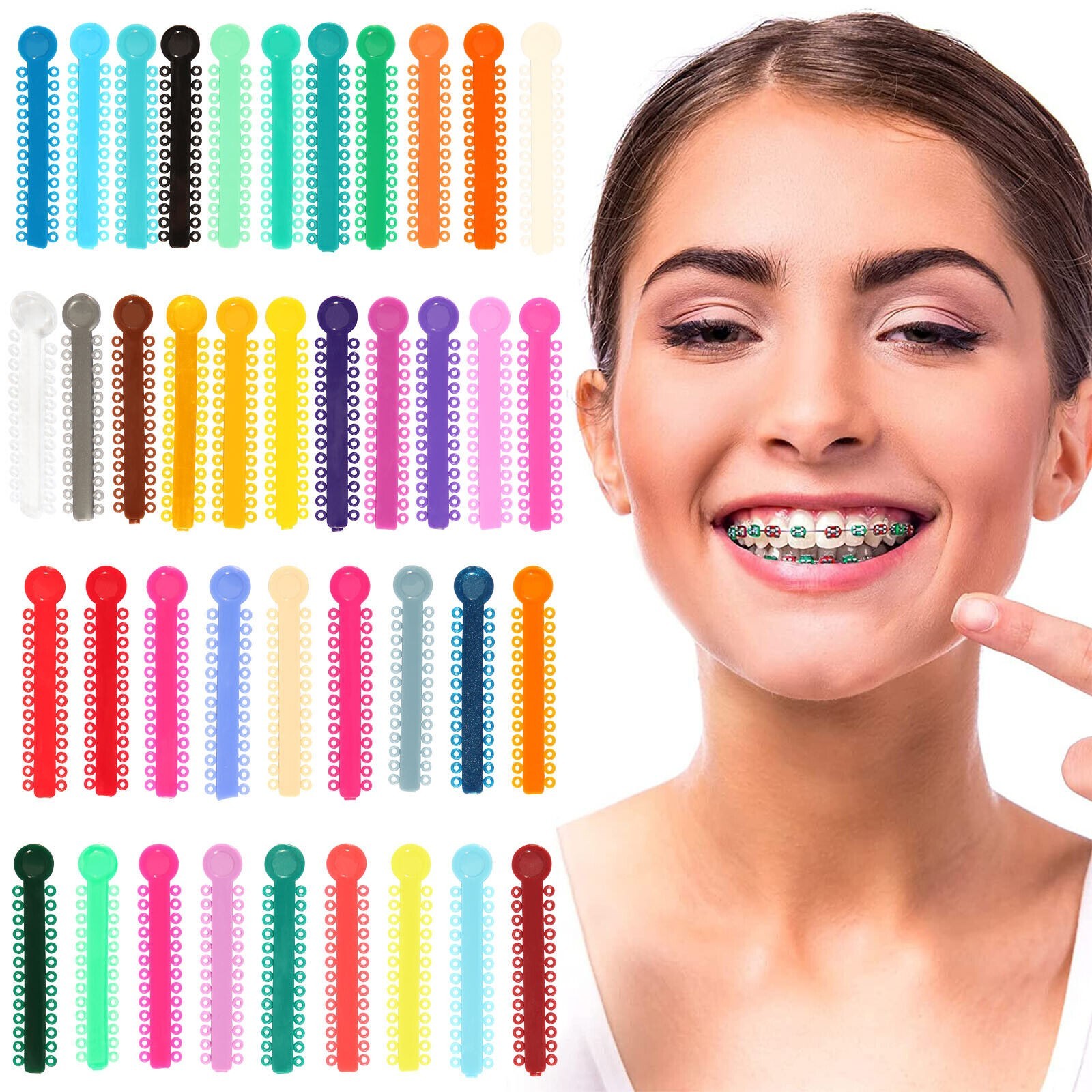 1040 Pcs Dental Orthodontic Ligature Ties Elastic Braces Rubber Bands Ligaduras