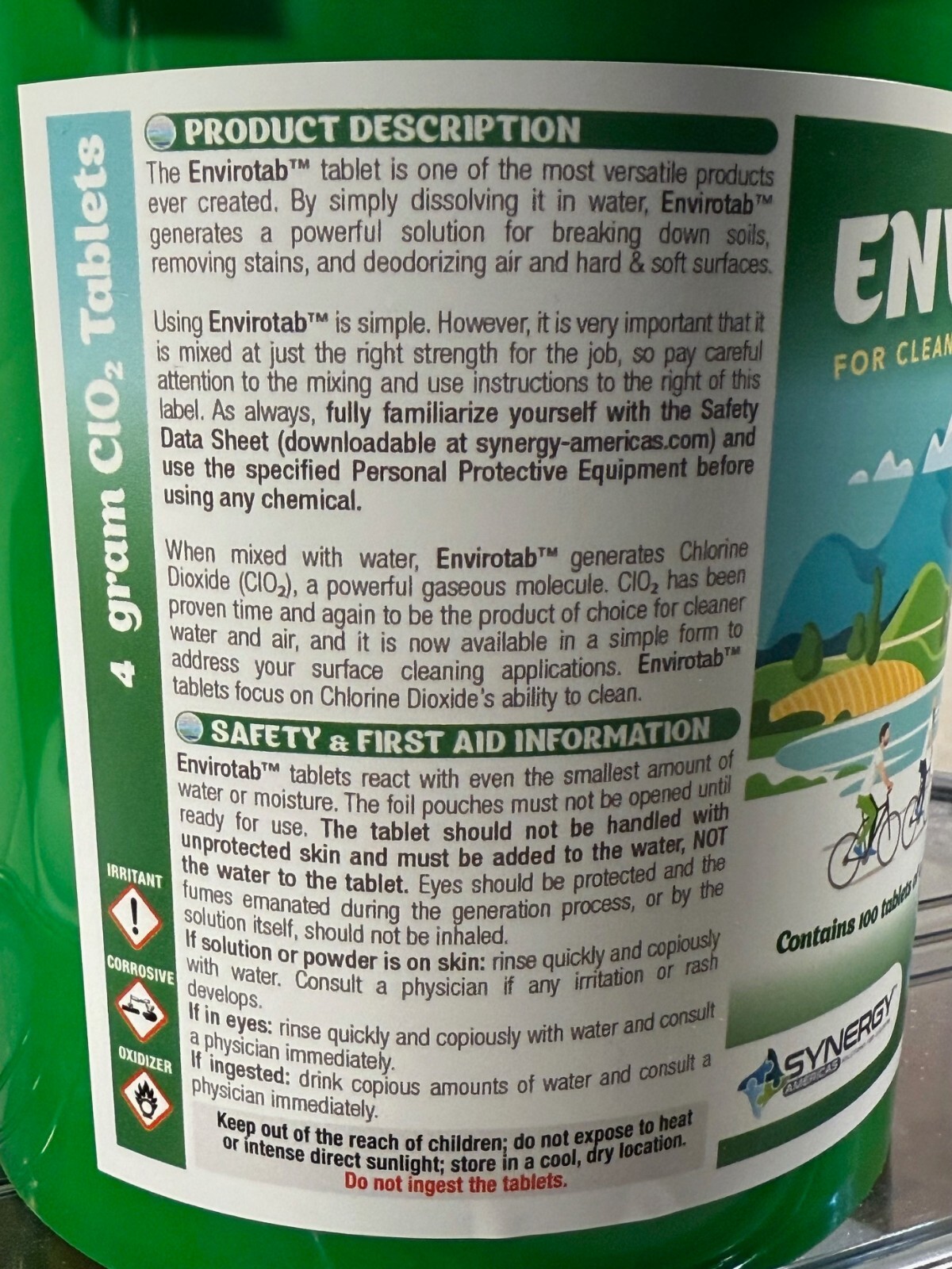 Bucket of 4g Envirotab Tablets – 100 count