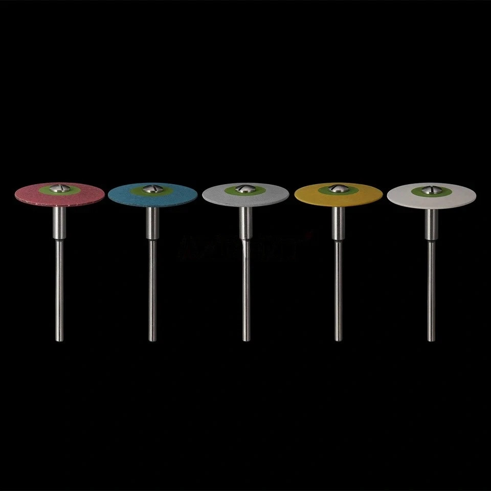 5 Types Dental Rubber Diamond Polisher Wheel Disc HP For Porcelain/Zirconia