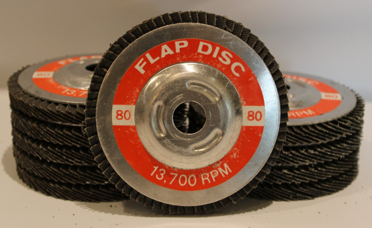 4″ x 5/8″ Flat Sanding Flapper Disc w/ Metal-Back For Grinders 60 80 120 Grit