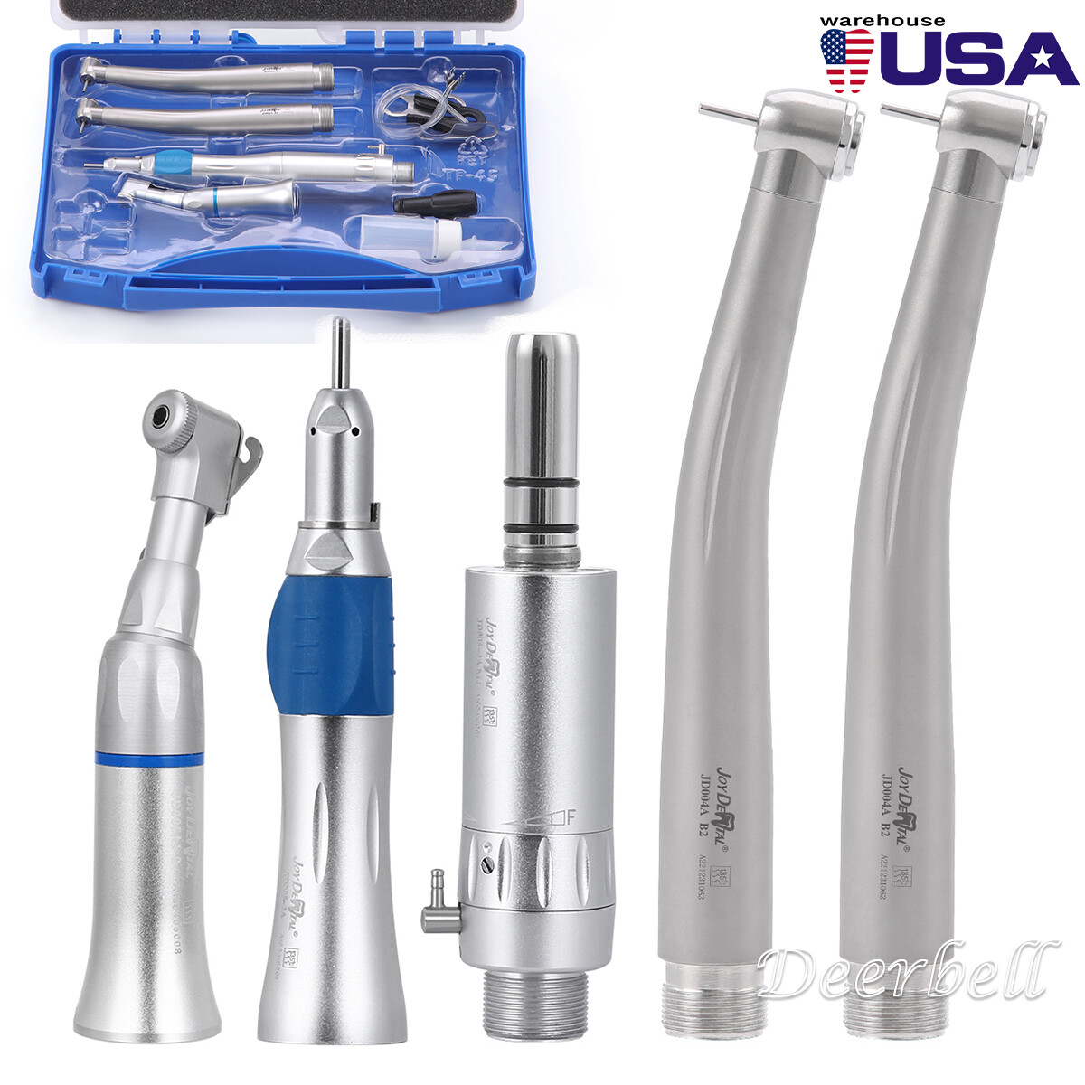 Dental PANA MAX High and Low Speed Handpiece Contra Angle Air Motor 2Holes