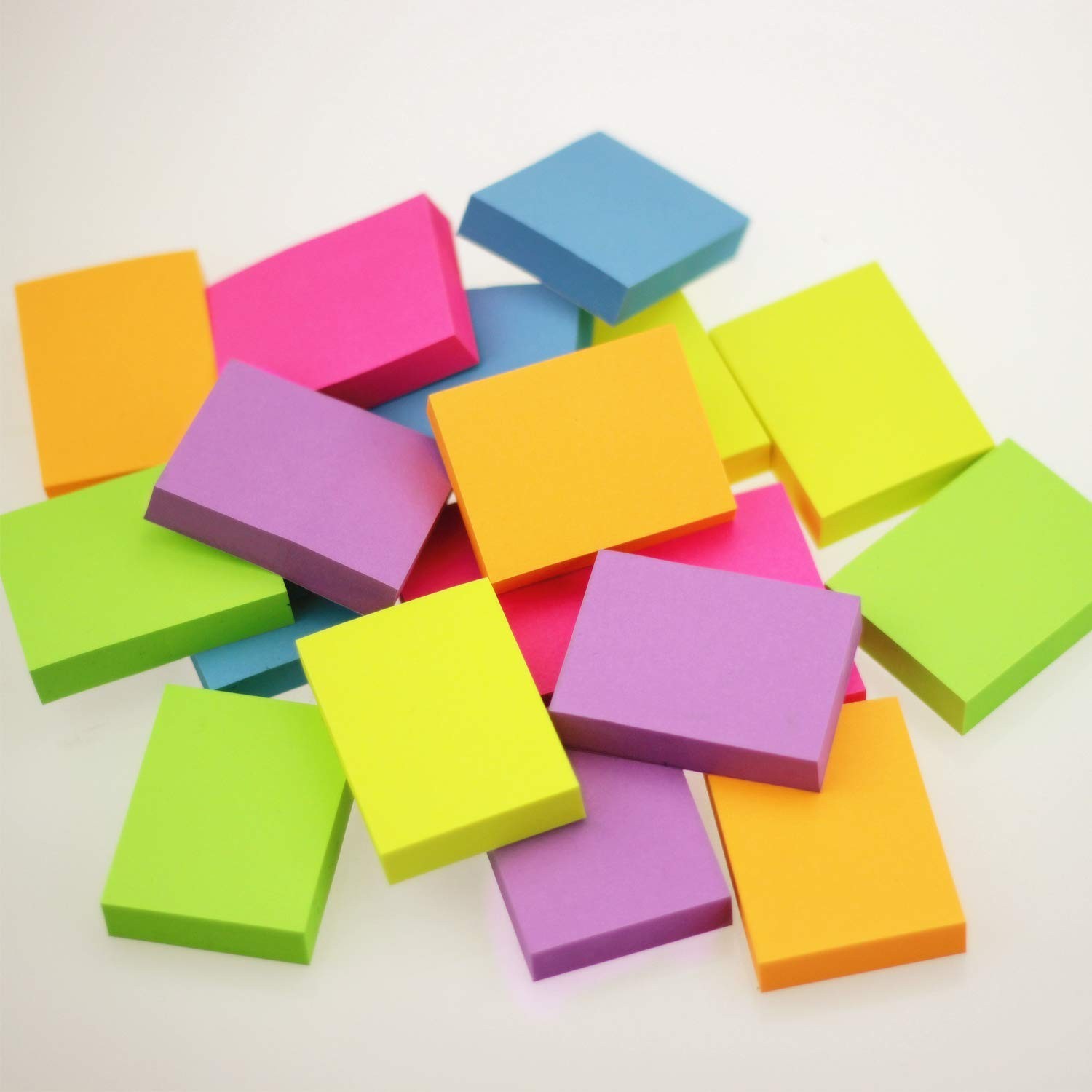 Sticky Notes 1.5×2 Inch, 36 Pads Bulk, 100 Sheets Each, Neon Colors, Assorted Br