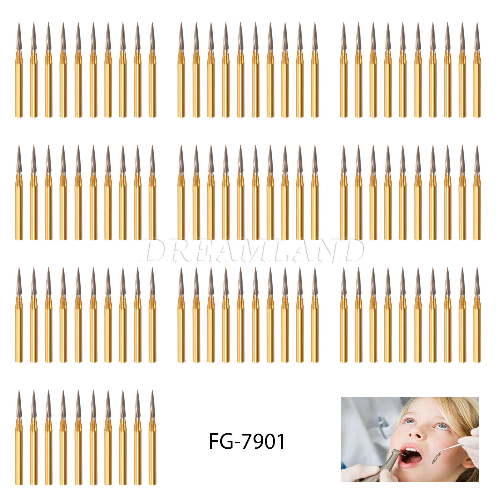 Dental Midwest FG #7901 Trimming / Finishing Flame Burs