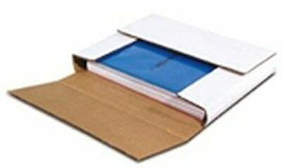 50 Digest Bookfolds 9-5/8×6-5/8×1-1/4 White Multi Depth Corrugated Book Mailer
