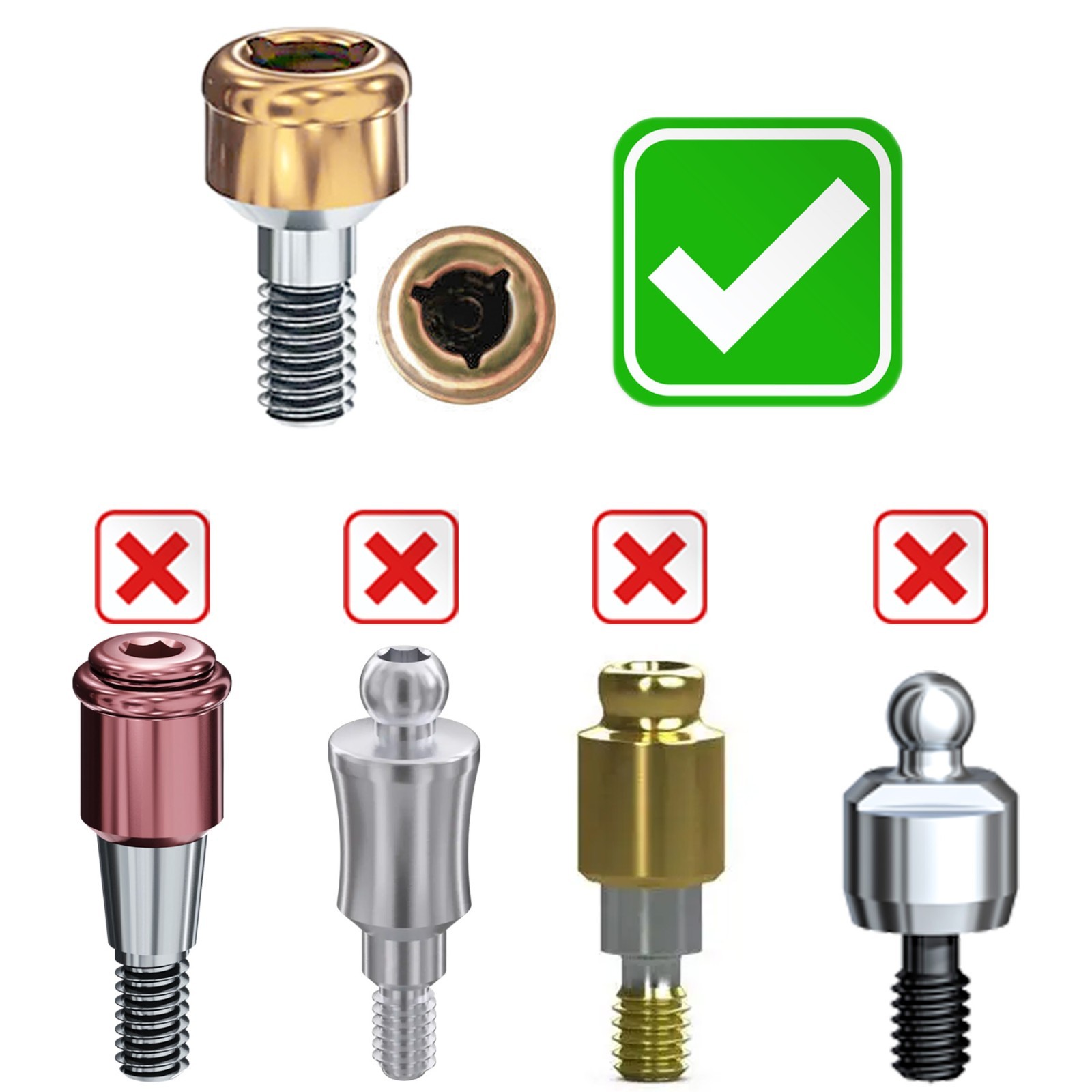 Dental Ti abutment compatible Zest locator Anchor for STRAUMANN B0ne Level NC/RC