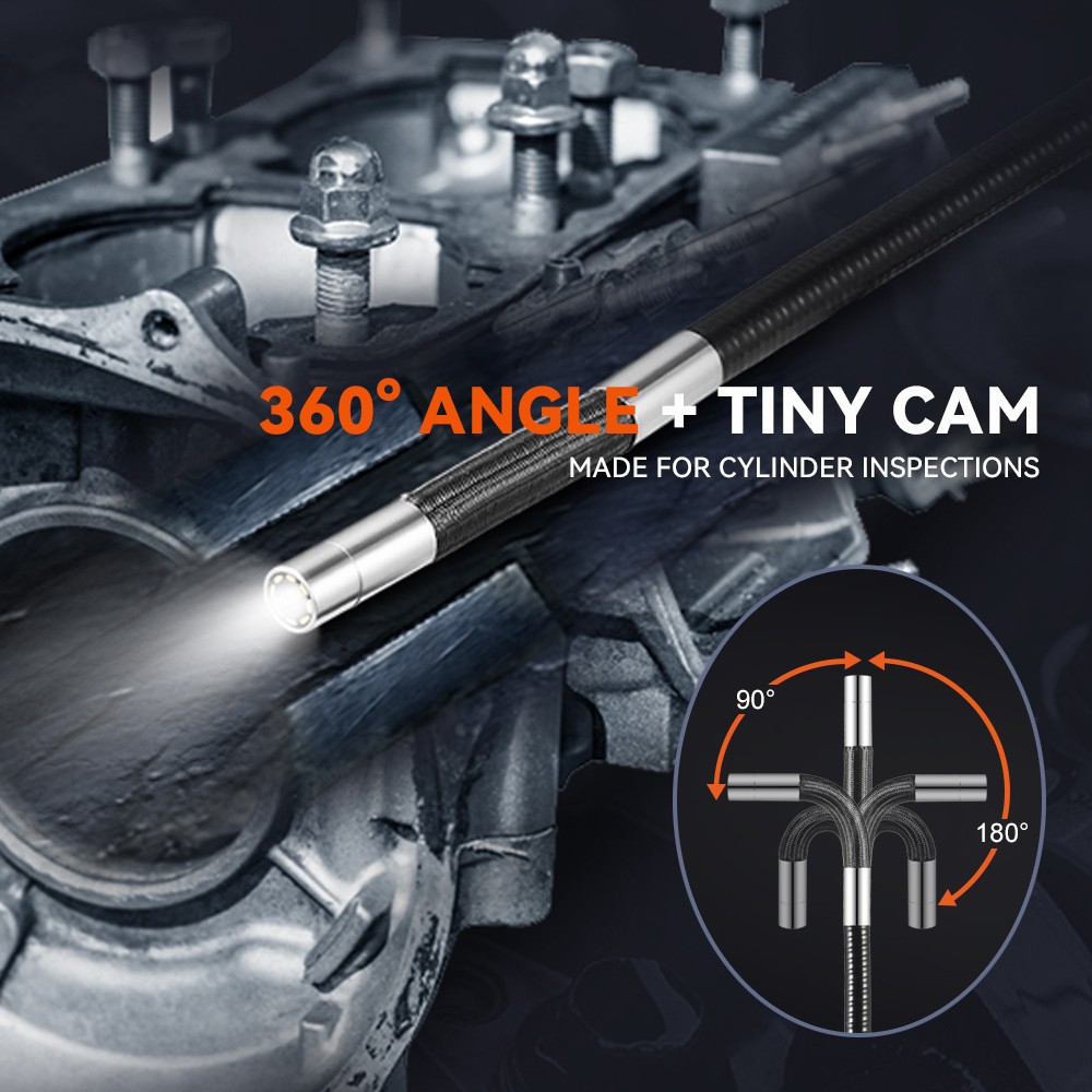 SALE! Ralcam Two-Way 210° Inspection Borescope Endoscope Camera 3.3ft Semi Rigid