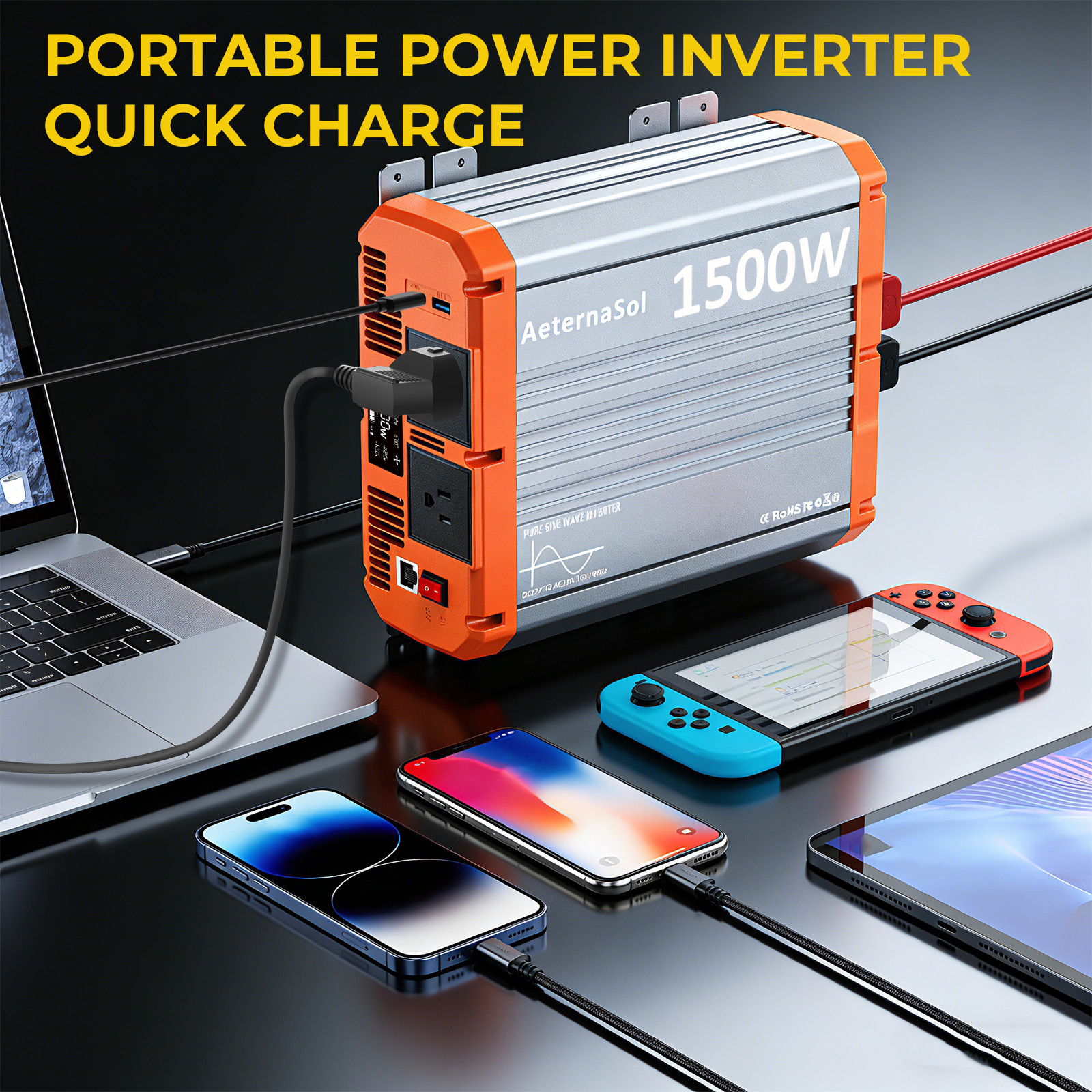 1500W Peak 3000W off-grid system for water pump LCD and Pure Sine Wave Inverter