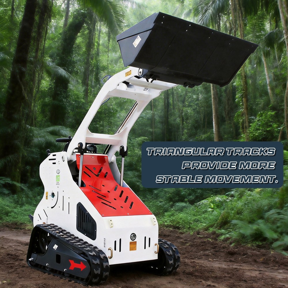 13.5HP Mini Track Skid Steer Loader, 2-Cylinder Gas Engine, USA Free Shipping