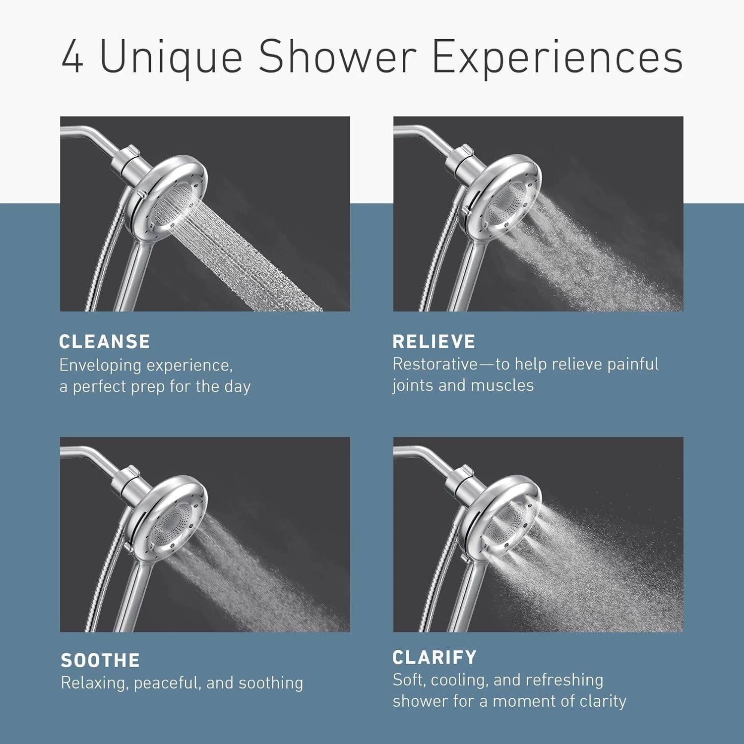 Nebia By Moen Quattro Chrome Handheld Shower Head N400H0CH