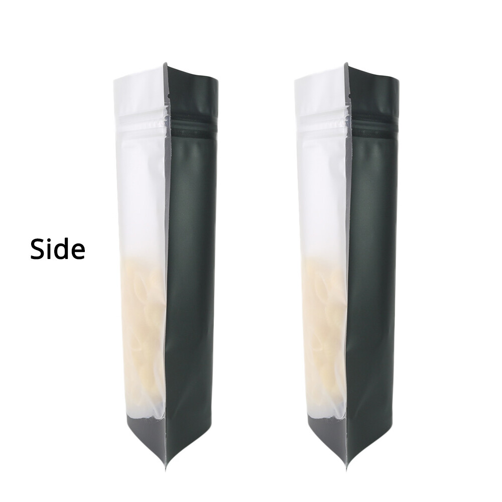 Mult-Sizes Matte Clear Front Black Inside&Back Mylar Stand up Zip Lock Bag M44