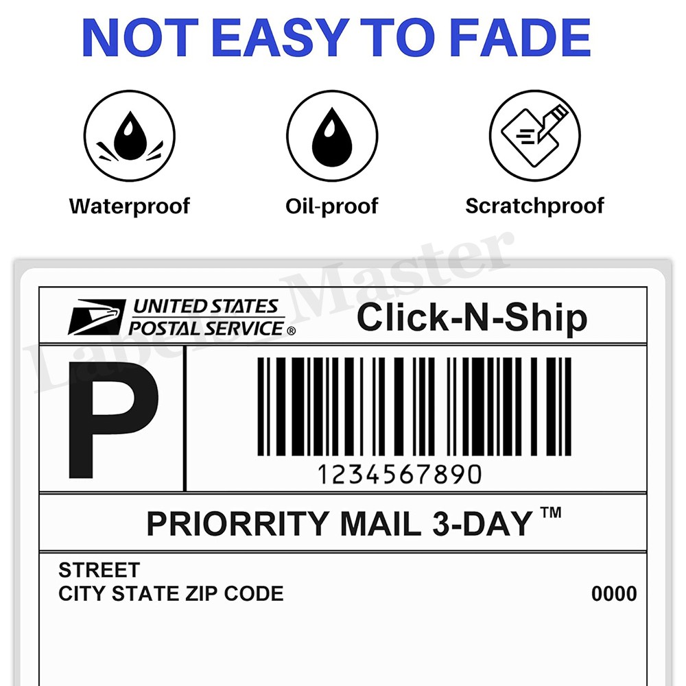 4×6 Fanfold Direct Thermal Shipping Labels Perforated for Zebra & Rollo Printers