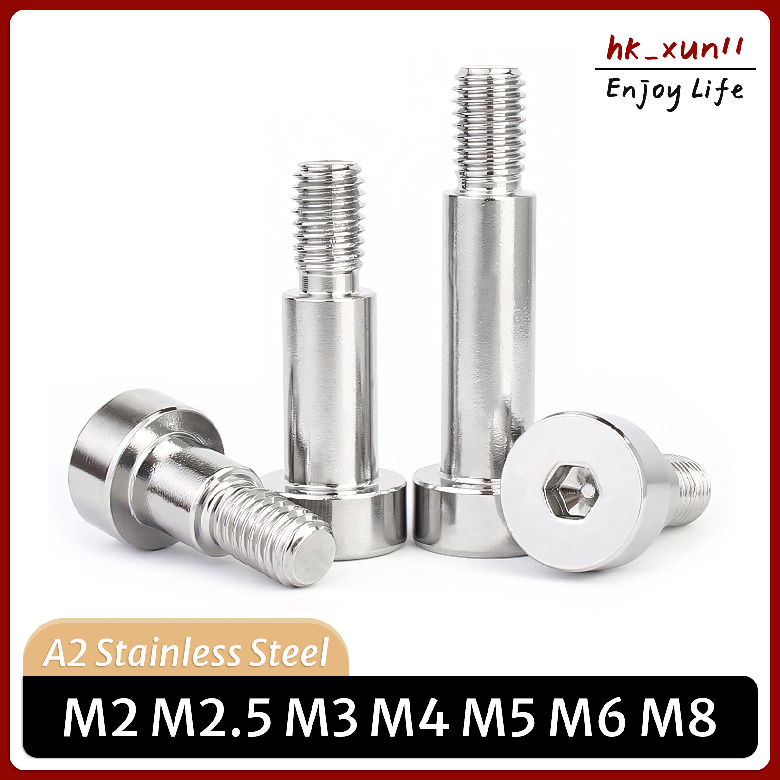 Shoulder Bolt Screws Stainless Steel M2 M2.5 M3 M4 M5 M6 M8 – Allen Socket Head