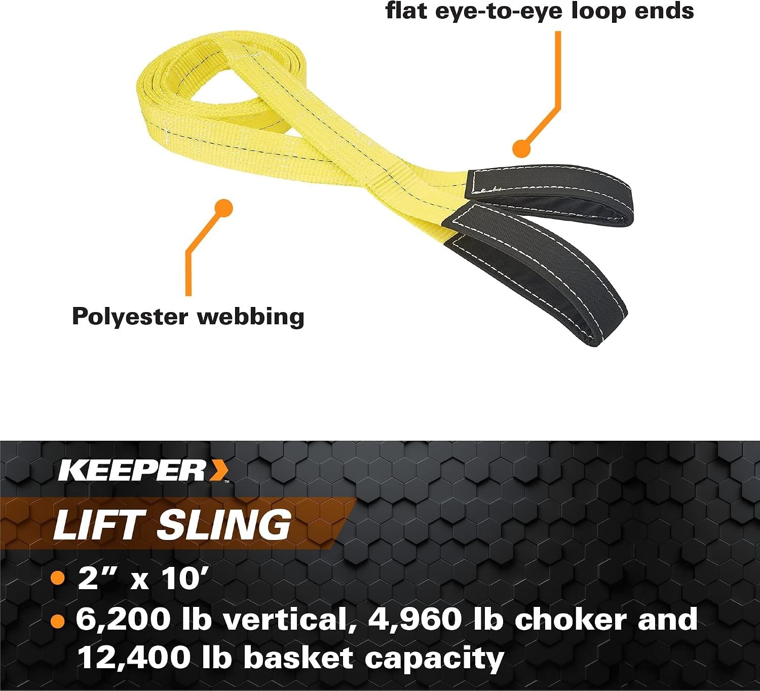 10ft x 2in Lifting Strap – 20000lb Capacity