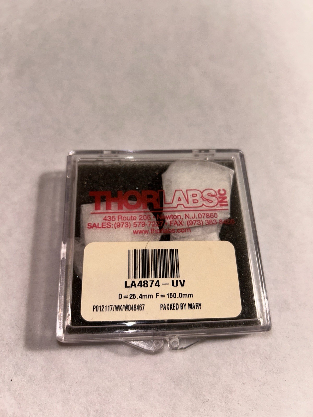Thorlabs LA4874-UV UV Fused Silica Plano Convex Lens f=150mm (Lot Of 3) As Shown