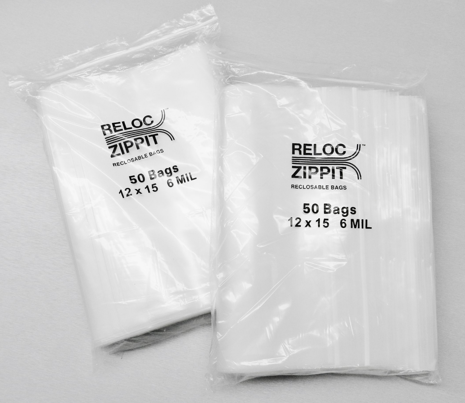 6 MIL 12×15 Zip Seal Lock Bags Zip Slide Lock Thick Clear Reloc Jumbo 12 x15 100