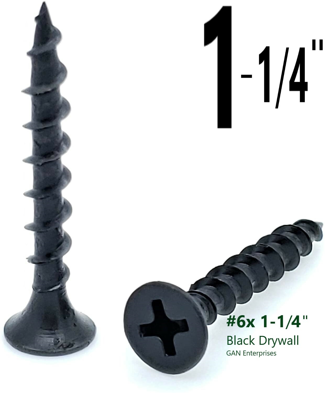Phillips Bugle Head ( 3/4″ – 6″ ) phosphate Black Coarse Drywall / Wood Screws