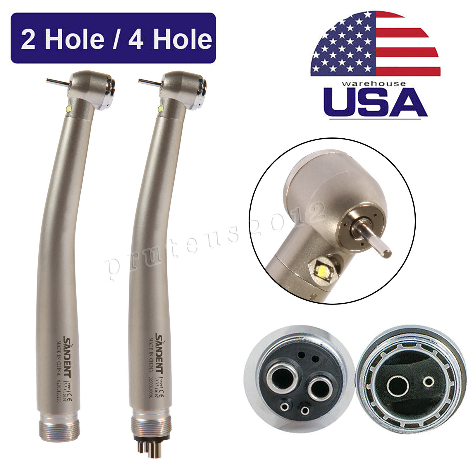 Turbina LED 2/4 orificios con pieza mano de alta velocidad dental NSK Style