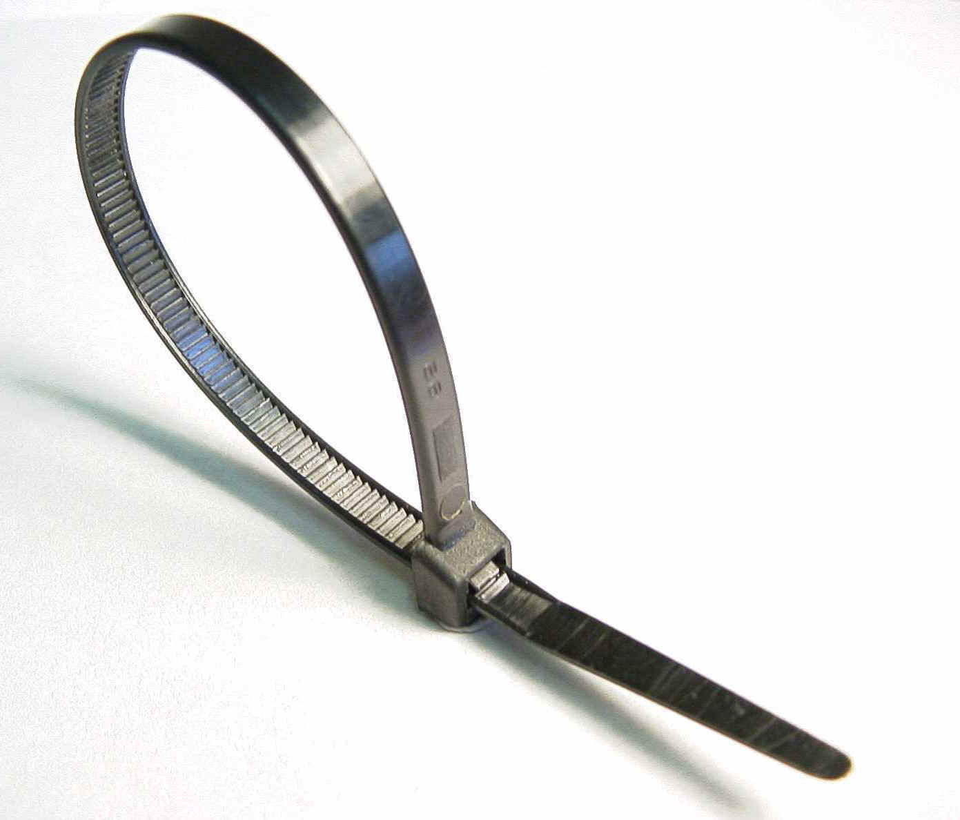 500 PCS 4″ 18 Lbs Black Wire Cord Nylon Cable Wire Tie Self Locking Zip Secure