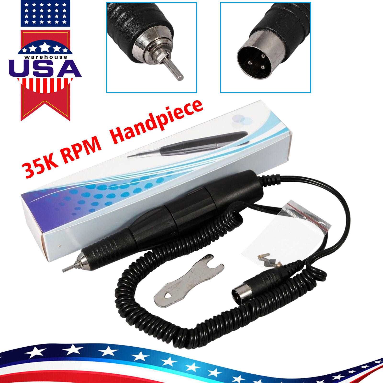 USA Dental Lab Polisher Micro Motor 35K RPM Polishing Handpiece Hand piece