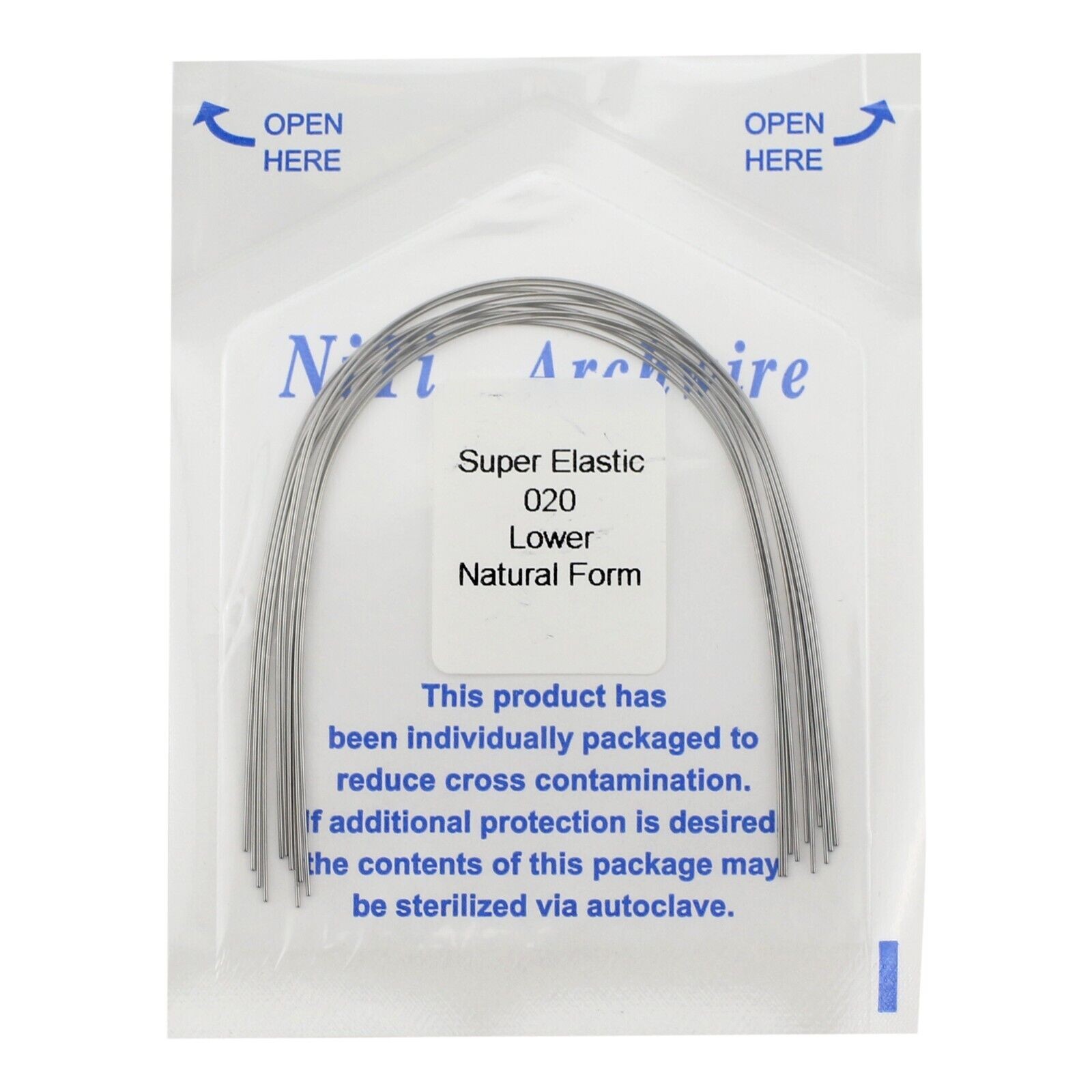 10-100x Dental Ortho Arch Wire Niti Super Elastic Round Rectangular Natural Form