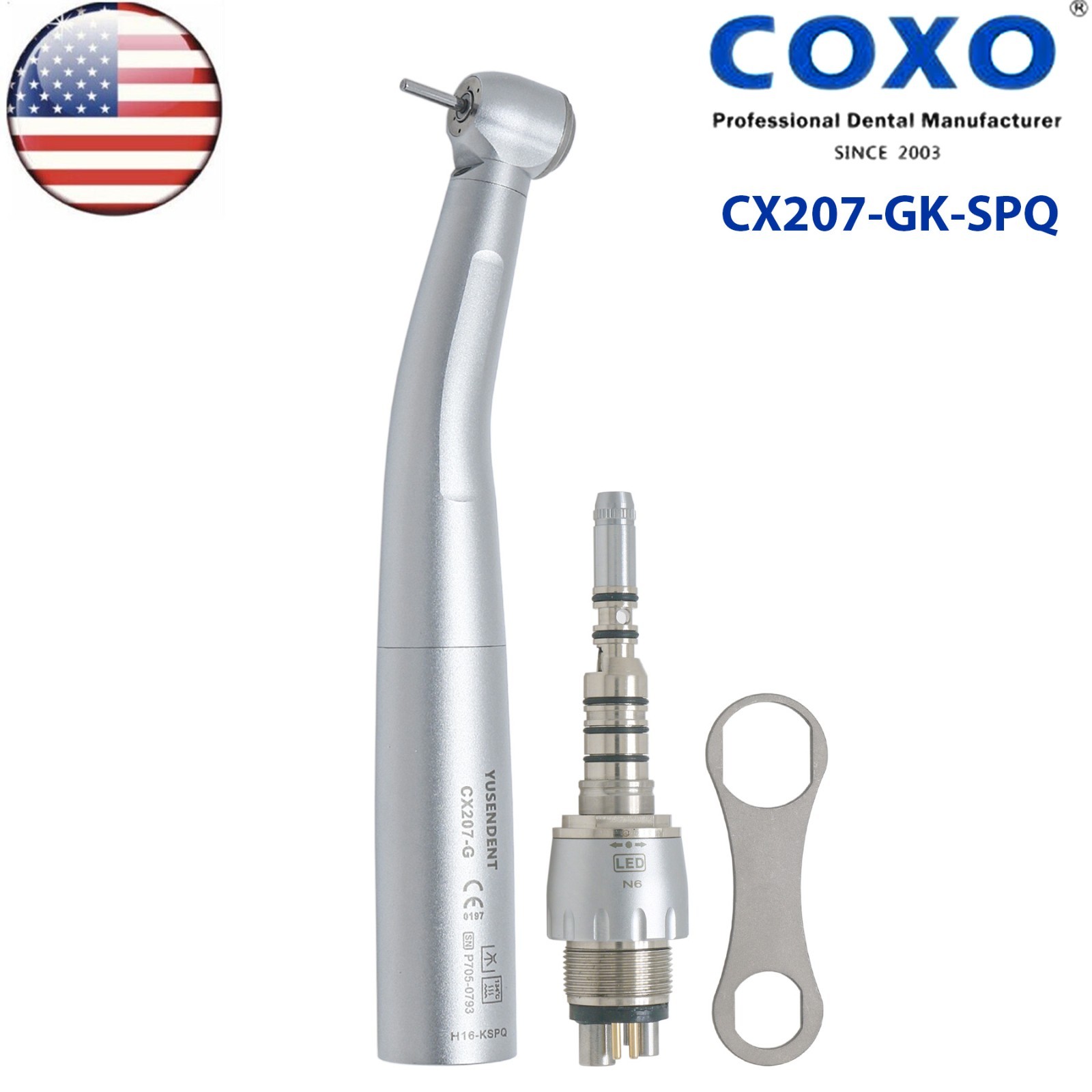 US COXO Dental High Speed Fiber Optic Air Turbine Handpiece fit Kavo Multiflex