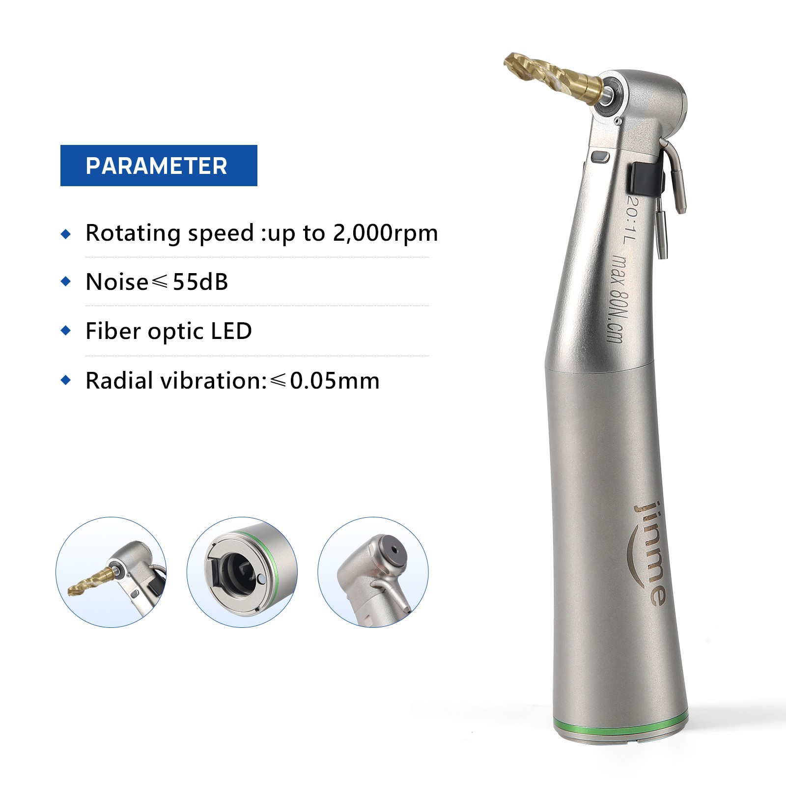 Jinme Dental 20:1 Implant contra angle handpiece Ceramic Bearing #112032