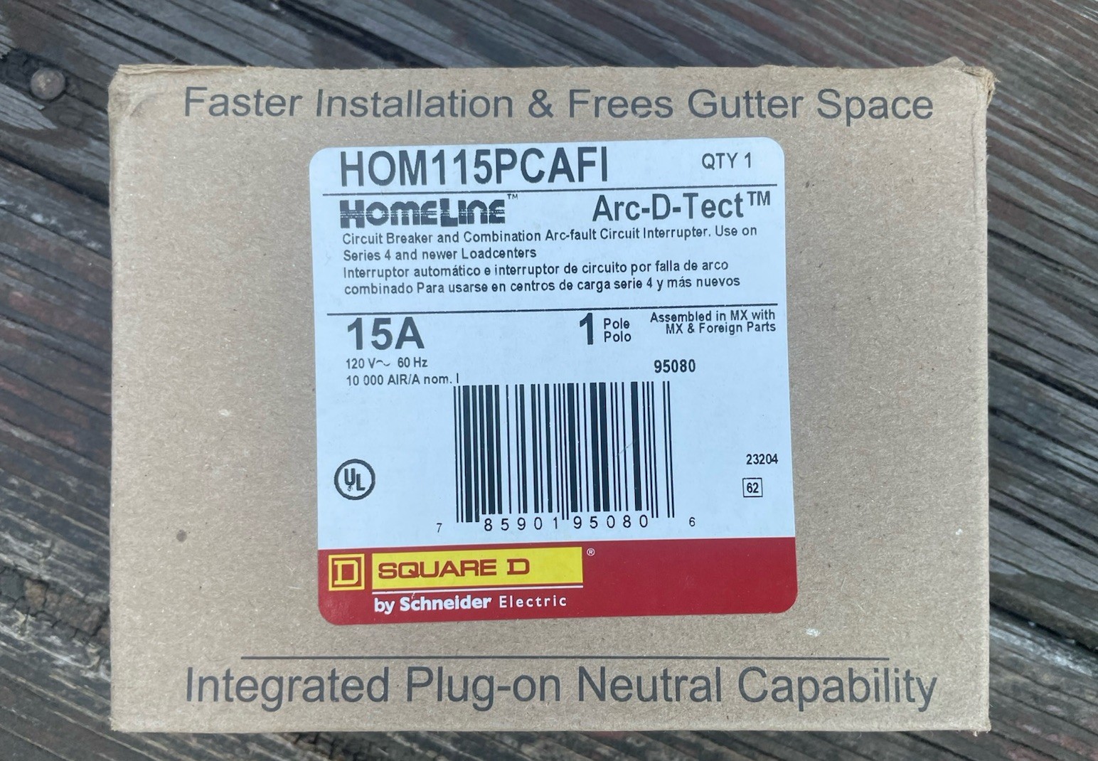 Square D HOM115PCAFI Circuit Breaker 15 Amp AFCI Plug-On – LOT OF 10