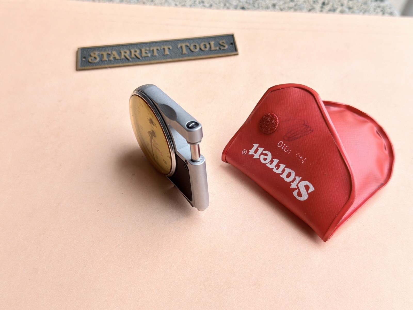 STARRETT No.1010Z Dial Indicator Pocket Gage 0-.375″ Range, 0-100 Dial Reading!