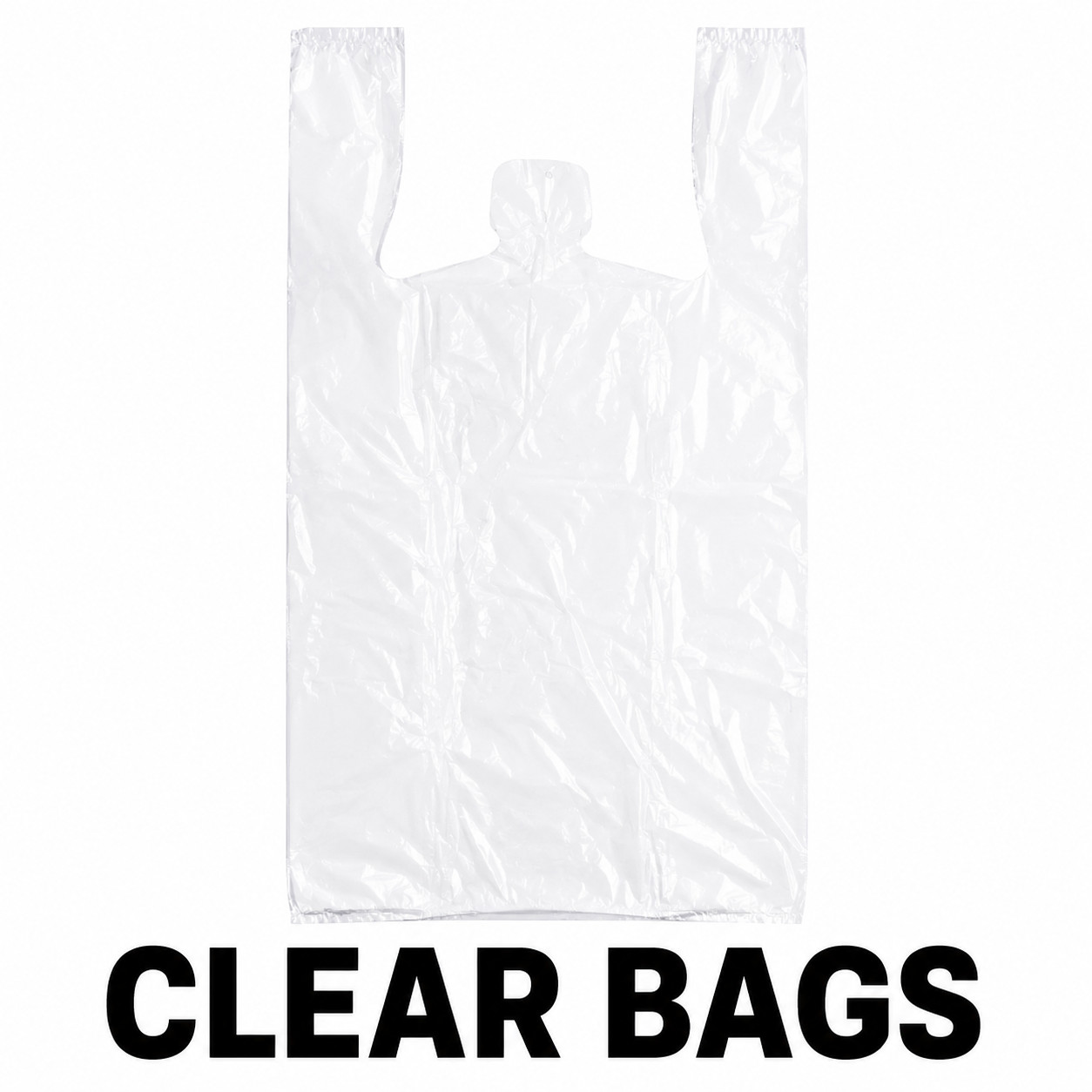 Plain T Shirt Bags 1/6 Large 21×6.5×11.5 Plastic Grocery Carryout 0.51 Mil