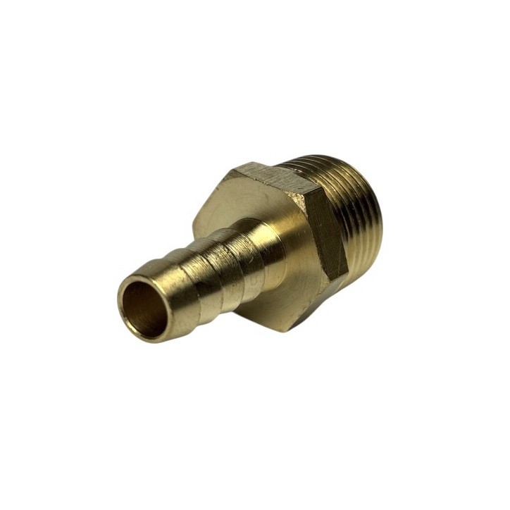 1/2” NPT Male to 3/8” Brass Hose Barb Adapter Oil Fuel Water Fitting