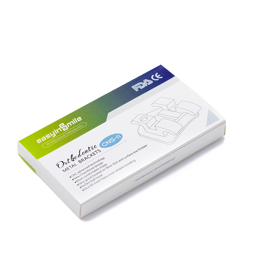 EASYINSMILE Dental Brackets Orthodontic Braces MINI Roth/MBT 022 345 Hook Mesh