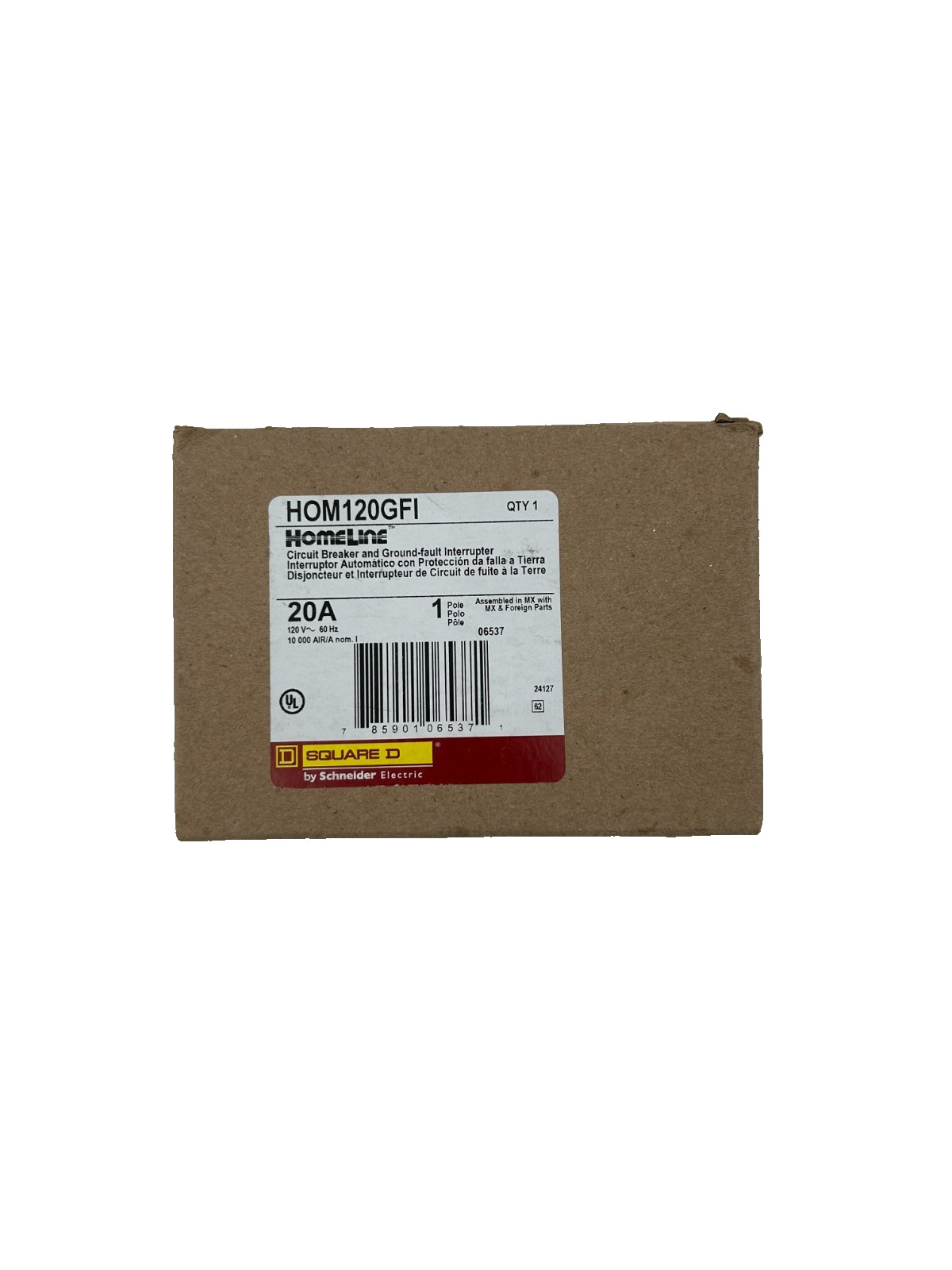NEW Square D HOM120GFI Homeline Circuit Breaker 20A 1-Pole 120V