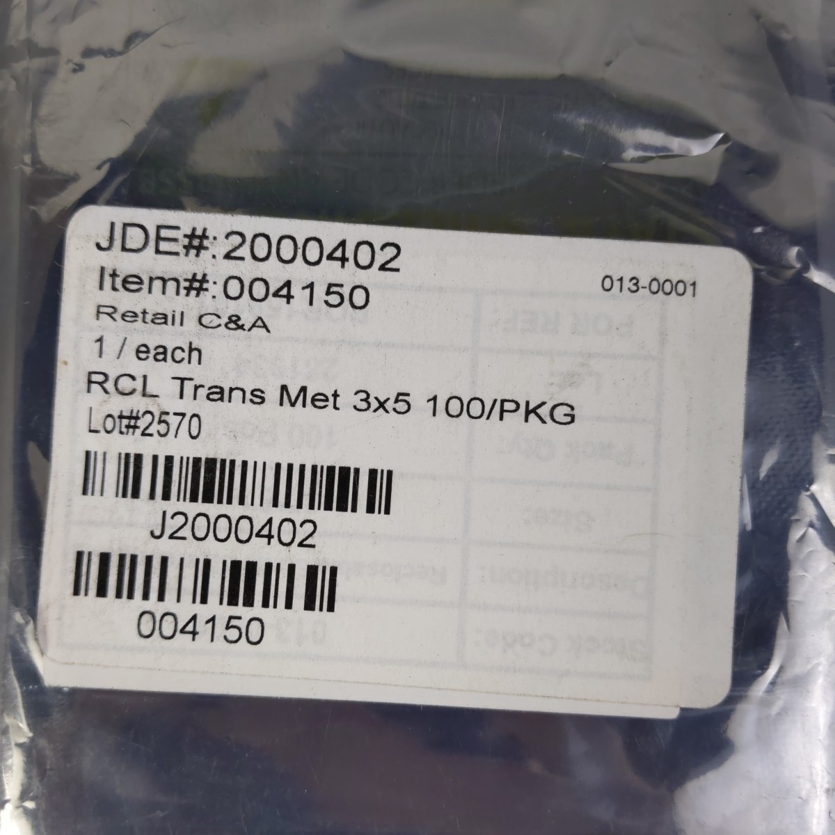 Lot of 1900 – 3×5 Anti-Static ESD Shielding Silver Zip-Lock Reclosable Bags