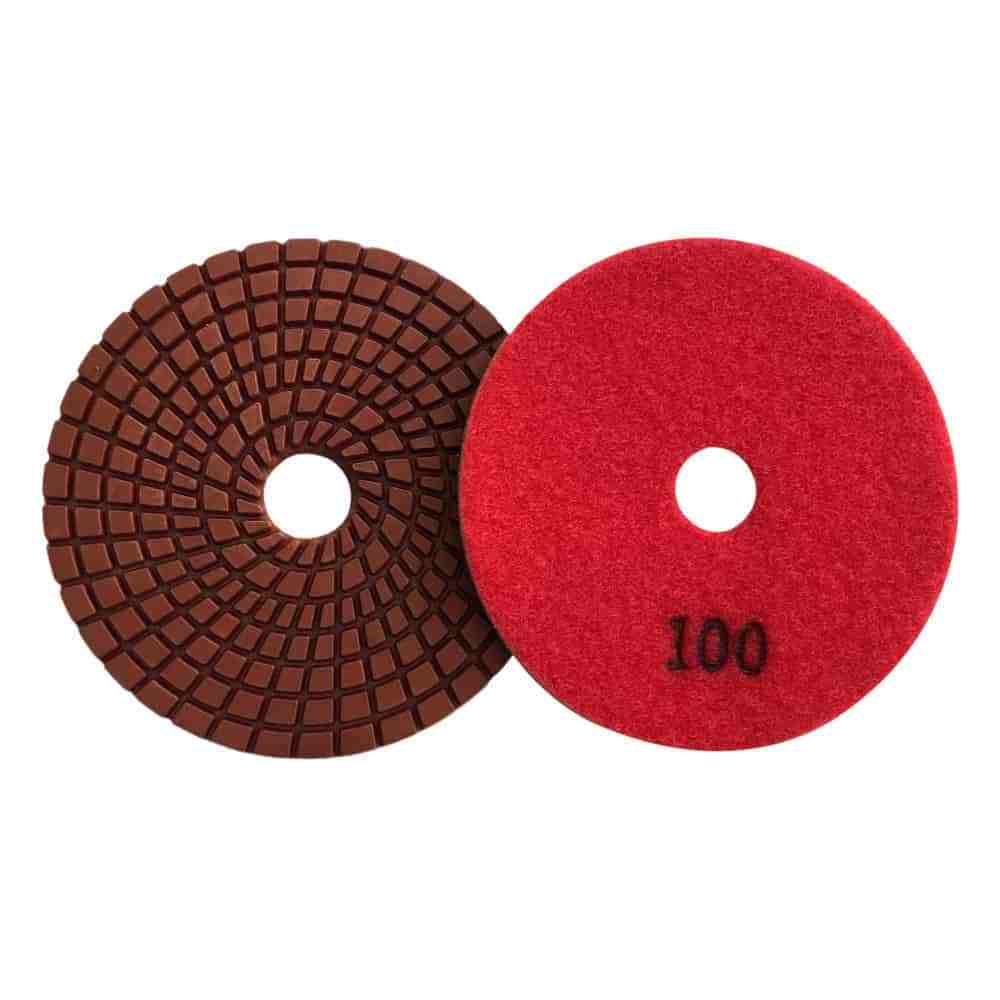 4″ Wet Polishing Pad Sets – #50 100 200 400 800 Grit w Rubber Backer