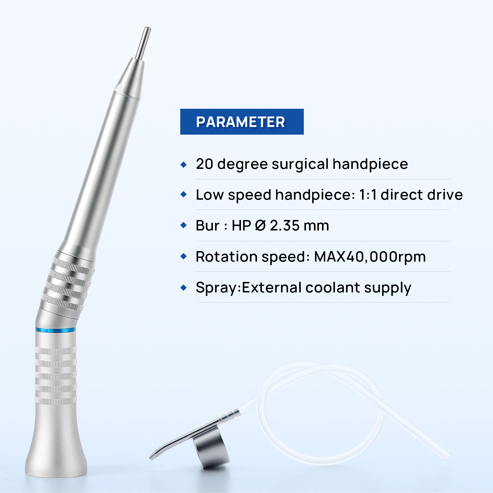 COXO CX235-2S Dental 20° Straight Low-speed Handpiece 1:1 External