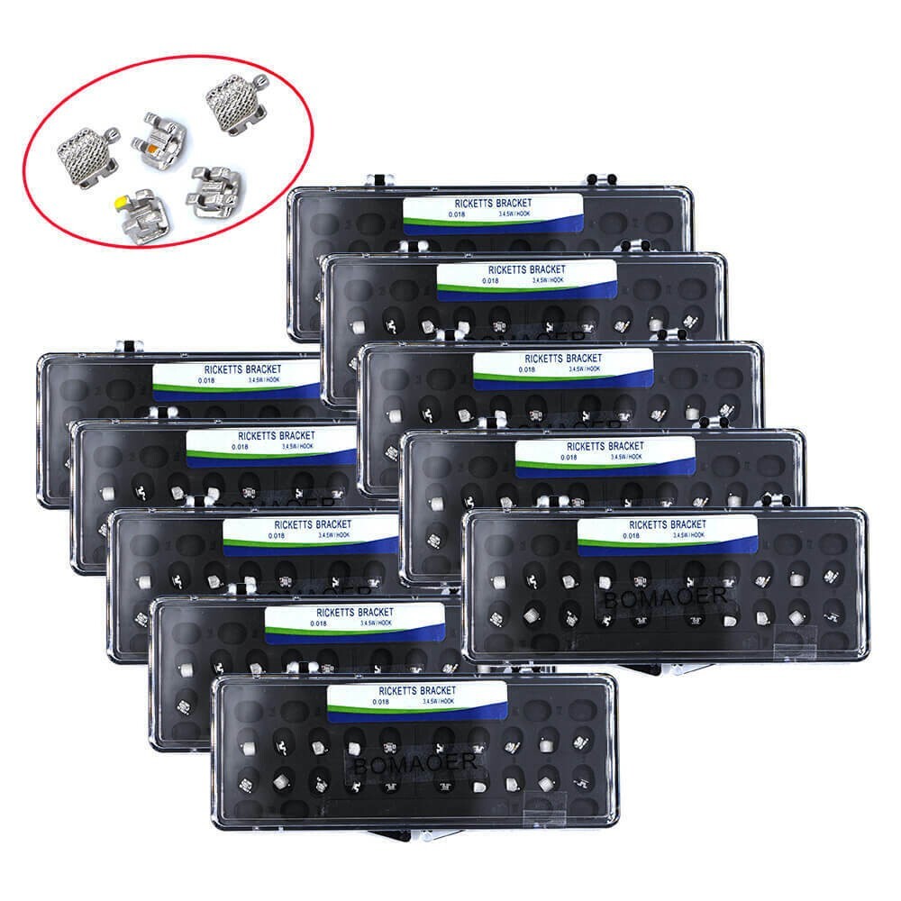 5×Dental Orthodontic Ricketts Bracket Braces Roth 018 3-4-5 Hooks 20PCS/Kit