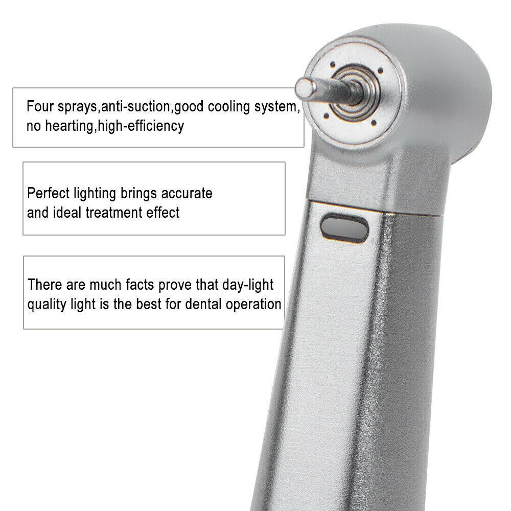 Dental Electric 1:5 increase Contra Angle (LED) Red Ring fit NSK micromotor USPS