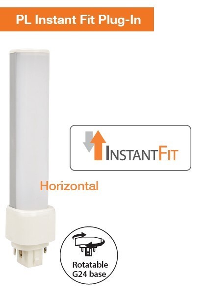 NaturaLED 4PIN 7W/9W 3500K PL LED Lamp Replaces G24q/GX24q 18/26w PL Lamp 2 Pack