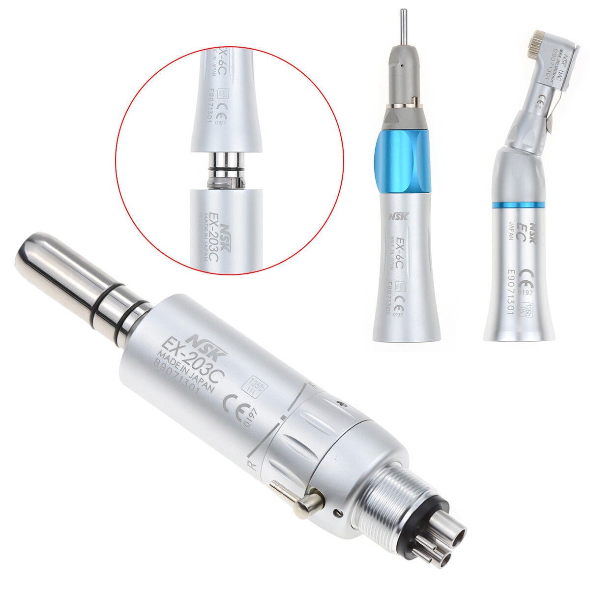 NSK Type Dental PANA MAX High Speed Wrench Handpiece+Low Speed EX203C+A Bearing