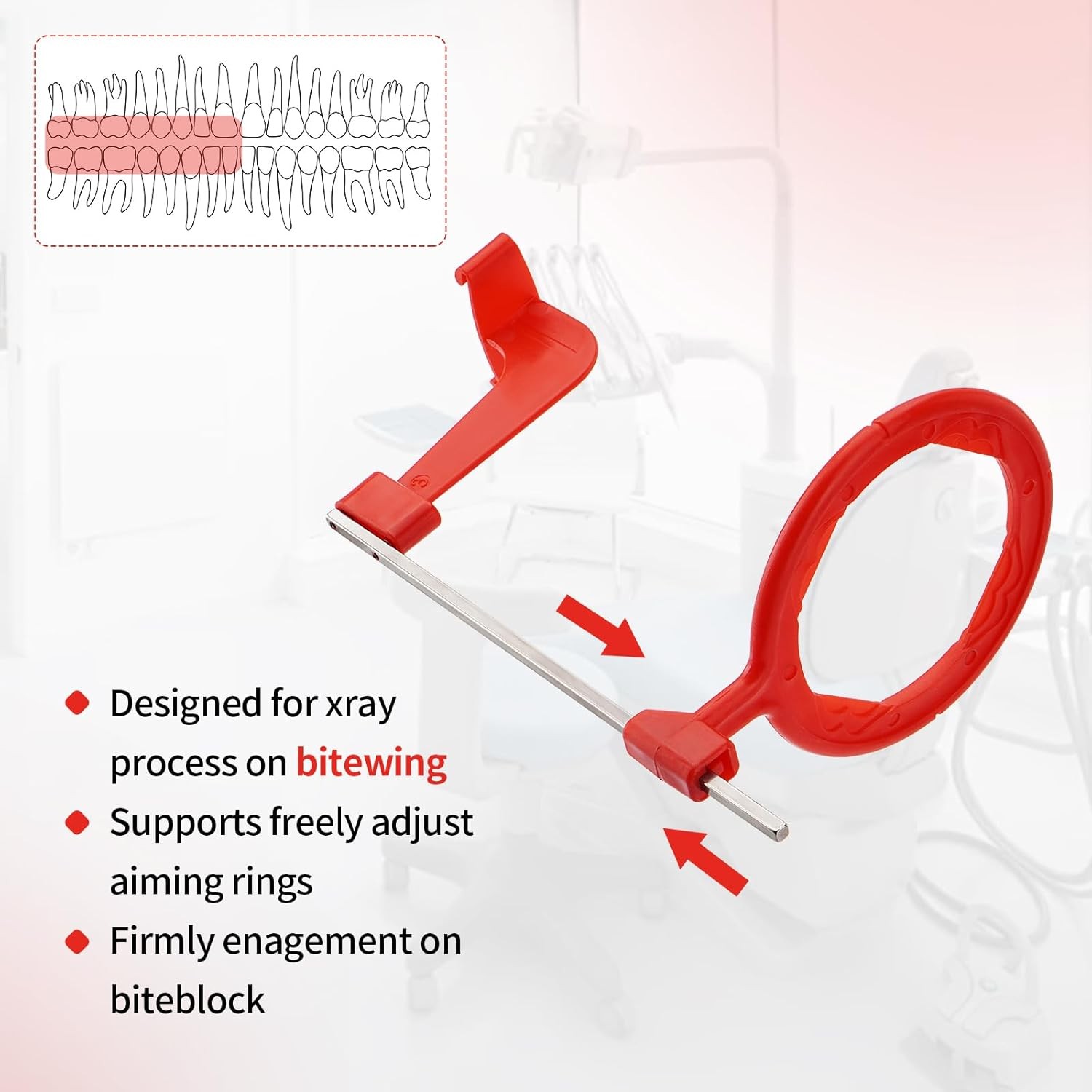 Digital Sensor Holder Dental X-Ray Aiming Rings Arms Bitewing/Anterior/Posterior