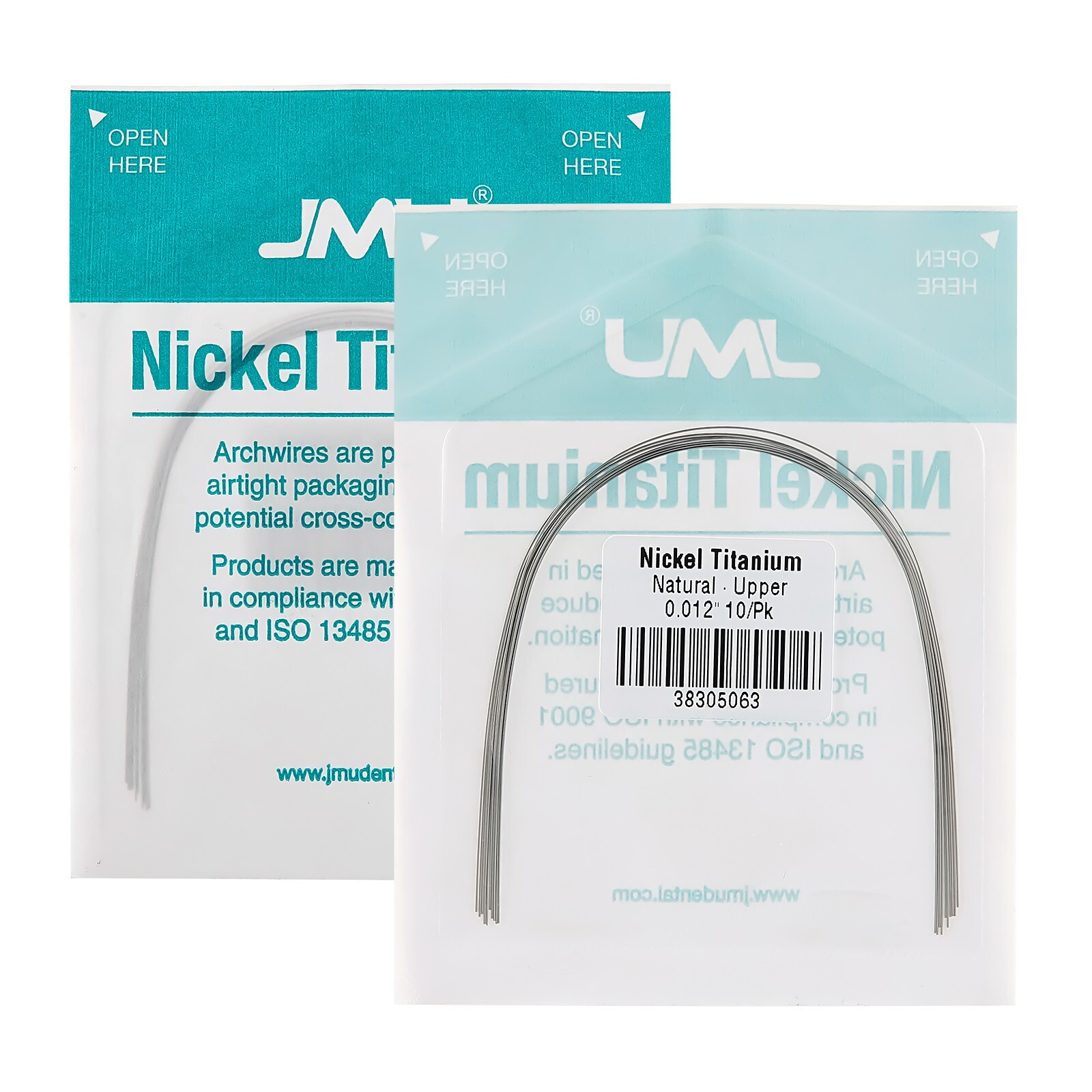100PCS JMU Ortho Nickel Titanium Archwire Natural Round 0.012-0.020″ Upper/Lower