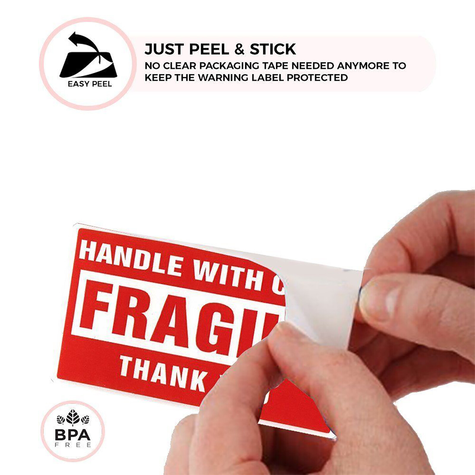 1000 Fragile Stickers 3×5 HANDLE WITH CARE THANK YOU 500 / Roll Warning Labels